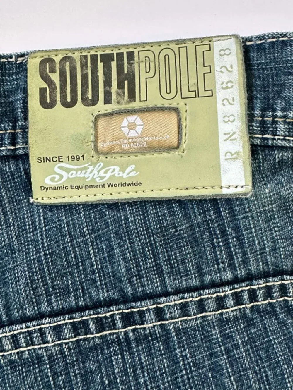 Vtg Southpole Y2K Baggy Wide Leg Skater Blue Jeans 82628 Gold Tab Men's 36 Faded